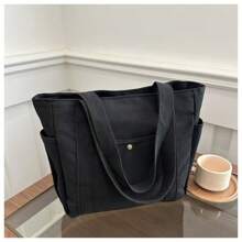 1 peça Bolsa Tote da Moda, Bolsa de Ombro de Canvas Multifuncional, Bolsa de Maternidade e Bebê