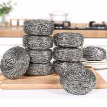 12个钢丝球+4个手柄 清洁工具 垫片 高密度金属清洁垫 适用于清洁锅碗瓢盆 去除锈迹 清洁油污 效果极佳