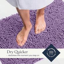 BELADOR Bathroom Rugs Sets 2 Piece- Plush Bath Mat Set Quick-Dry Soft Chenille Mat With Rubber Backing, Absorbent Rug Set, Washable Bath Rugs - Bath Mats 24x17 + 30x20 - 紫色薰衣草 - 查看 3