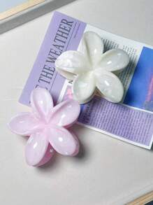 Set da 6/4/3/2 fermagli per capelli in acrilico con fiore grande a gradiente, accessori per capelli eleganti e sofisticati per chignon, mezze pettinature, fermagli per capelli con motivo in marmo retrò adatti per spiaggia, viaggi, outfit casual