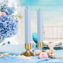 12pcs Gold Tapered Candlesticks, For Tabletop Centerpieces, Wedding Receptions, Holiday Christmas Capes, Home Decor, Halloween/Christmas Decoration,Room Decor,Gifts