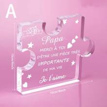 Regalo para papá, regalo del Día del Padre, Rompecabezas de bloque de acrílico con grabado, regalo de cumpleaños para papá, regalo para papá, regalo de Navidad para papá, regalo del Día de San Valentín para hombres