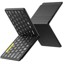 Samsers Full-Size Foldable Keyboard, KF08S Wireless Folding Keyboards With PU Leather Cover, Portable Travel Smartphone Tablet Laptop, Android OS, Black - 1 - View 9