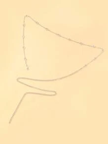STONEFANS 1 Stück silberne minimalistische, sexy, transparente Kristall Taille Kette für Bikini