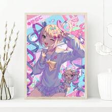 1 peça pôsteres de arte de parede moldura opcional pop needy girl overdose jogo papel branco pôster adesivo de parede chique para sala de estar decoração de bar adesivos de parede de arte