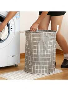 1pc Round Dirty Clothes Basket, Laundry Basket, Portable Dirty Clothes Basket, Storage Bin