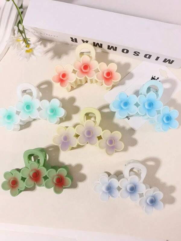 1pc/6pcs 3-Bunch 5-Petal Daisy Hair Clips, Suitable For Women's Daily Life, Leisure, Party, Commuting, Vacation - Hair Accessories, Best Gift For Girlfriends, Moms, Best Friends For Celebrations, Birthdays, Anniversaries Or Graduations