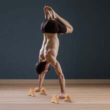 Wooden Push Up Bar Non-Slip Handstands For Floor Workout, Parallettes Bars For Calisthenics, Strength Training Pushup Block For Home Fitness, Gymnastics, Calistenia - 1 - View 7