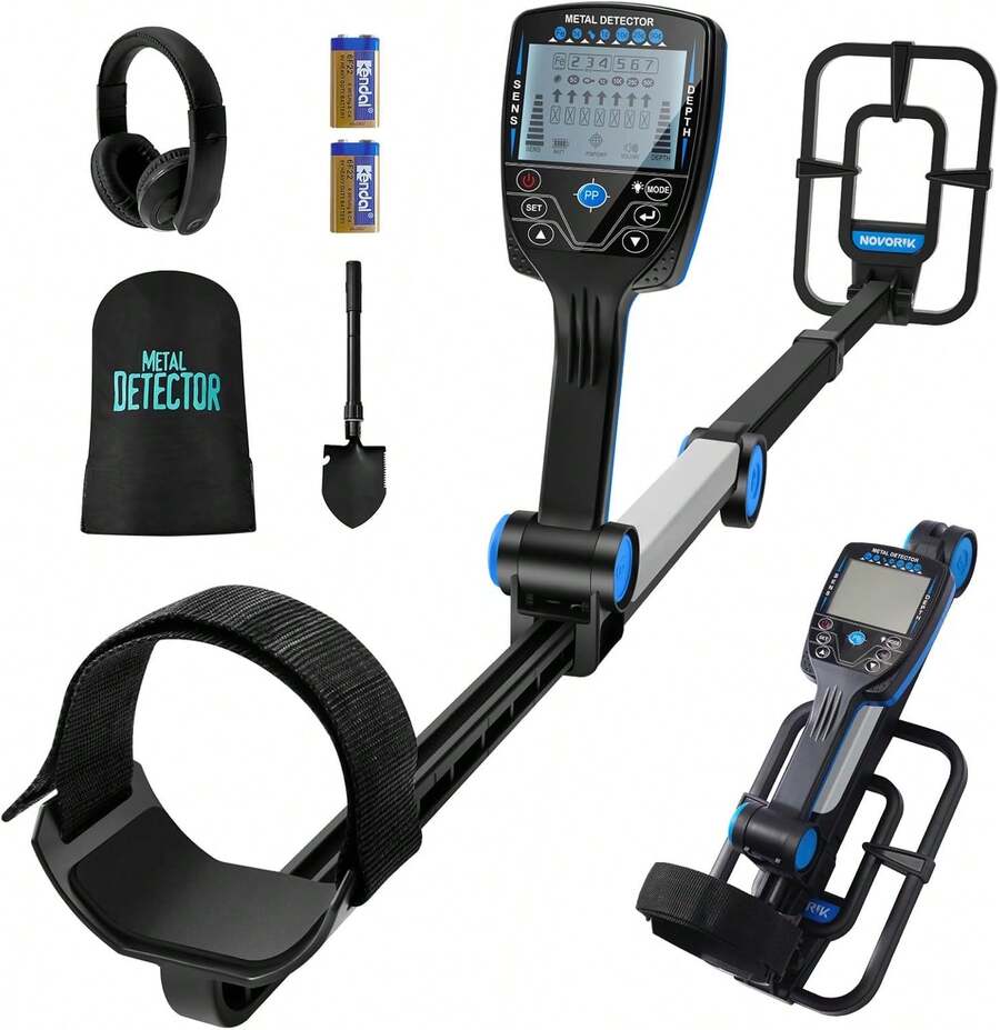 Metal Detector Waterproof For Adults, Metal Detector Pinpointer With 10" Waterproof Coil For Gold Detecting, LCD Display, Beach&Underwater Pinpointing, No Assembly Required
