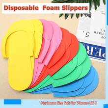 12 Pairs Disposable Folding EVA Slippers, Pedicure Slippers Foam Flip Flops, Disposable Flip Flops Multi Color Foldable Pedicure Slippers For Guests Salon Spa Hotel, Bulk Spa Party Disposable Pedicure Kit Supplies For Guests Salon Nail Foot Women Men Insulation, Galentines, Puppy, Carnival,Shoe,Spring Summer Picks,Brides Maid Gifts,Room,Bedroom Decor,Beach,Travel,For Men,For Women,Vacation,Cute Stuff - Multicolor - View 6
