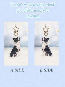 1Pc Custom Acrylic Keychain - Personalized Pet Dog Keychain, Custom Dog Photo Keychain, Favorite Pet Display, Unique Home Decor, Perfect Gift For Pet Lovers, Family, And Friends - Great For Birthdays, Holidays, Christmas, Valentine's Day & More