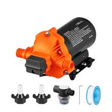 RV Water Pressure Diaphragm Pump 3Chambers 110V 3.3GPM 45PSI Adjustable Presssure Fresh Water Pump, Self Priming Sprayer Pump For RV Camper Marine Boat Lawn - 美規A型插(110-127V) - 查看 8