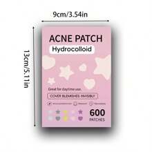 Parches para cubrir granos en el rostro, parches de hidrocloloruro para cubrir granos y manchas, parches para cubrir granos, pegatinas de color para cubrir imperfecciones 300 piezas/600 piezas