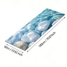 1pc Home Decor, Realistic 3D Visual Effect Illusion Stone Design High Definition Printed Pool Water Pattern Non-Slip Bathroom Mat, Absorbent Machine Washable Polyester Carpet For Bedroom, Living Room Entryway, Camping Picnic Mat, Coaster - Blue - View 15