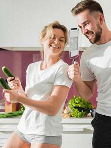 1pc/4pcs/5pcs 4 In 1 Multipurpose Vegetable Slicer Set Cheese Grater Vegetables Cutter Cabbage Shredder Kitchen, Stainless Steel Interchangeable Blades, Handheld For Potato Lemon Ginger Garlic Fruits Grater. - Multicolor - View 9