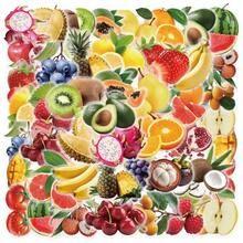 50pcs Fruit Stickers Waterproof Vinyl - Assorted Realistic Fruit Designs (Blueberry, Strawberry, Kiwi, Avocado) Semi-Matte Finish, Irregular Shapes For DIY Crafts, Water Bottles, Laptops, Skateboards, Suitcases & Phone Decor, Skateboard Accessories
