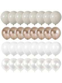 21Pcs Beige White Sand Metallic Gold Pearl White Balloons For Women Birthday Boho Wedding Engagement Party Decorations
