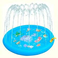 100CM/40inch Summer Outdoor Water Play Toy Dolphin Spray Mat Circular Spray Mat,Courtyard Water Play Mat