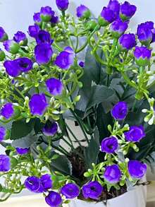 Artificial Mini Rose Flower With Mardera Vase - 紫色 - 查看 2