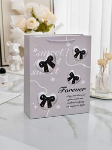 1 套/1 件新款甜美粉色蝴蝶结礼品袋、节日派对手提袋、婚礼回礼袋