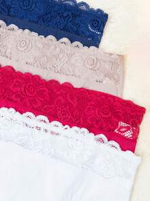 Juego De 12 Piezas De Ropa Interior Con Estampado Floral De Mujer,Ropa Interior De Mujer Cómoda Y Casual - Negro - Ver 8