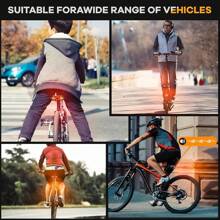 Smart Bicycle Turn Signal Tail Light With Remote Control Bike Horn Alarm, Rechargeable Waterproof Bicycle Rear Light Blinker