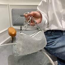 Fashion Rhinestones Evening Clutch Bag Shiny Crystal Female Dinner Party Wedding Purses Handbag Designer Shoulder Underarm Bags