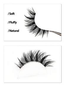 Asiteo 5 Pairs Cartoon Style False Eyelashes, Fluffy And Soft Wear, Faux Mink Material, Naturally Extend Outer Corner Of Eyes, Reusable, Create Charming Eyes - 尖尾漫畫款 - 查看 6