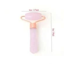 1pc Acrylic Face Roller, Lymphatic Drainage Massager, Faux Jade Face Roller, Pink Lymphatic Drainage Facial Massager, Non-Natural Jade, Refines Facial Contours, Single Head Roller, Facial Massage Roller