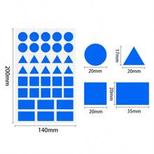 10pcs Colored Triangles Rectangular Dot Stickers For Kids Student DIY Jigsaw Puzzle Geometry Stickers Scrapbook Labels