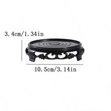 1pc Round Plastic Planter Saucer, Durable Flower Pot Decor Display Tray, Retro Planter Stand Holder, Potted Plant Decoration Base, Garden Yard Decor