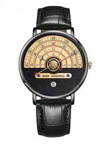 DOM 1pc Fashion Sports Style Men's Watch, Round Quartz Date Display, Suitable For Daily Wear And Decoration, Christmas, Birthday Gift For Friends Or Father - Shape - View 14