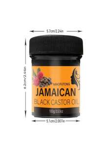 1 pieza de 100g Crema para el cuidado del cabello con aceite de ricino negro jamaicano - Puro prensado en frío para hidratar el cabelludo y el cabello, fortalecer, promover un cabello saludable, apto para cabello normal, unisex adulto, con ingrediente de aceite de coco hidratante