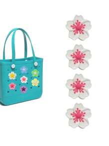 16pcs/8pcs/4pcs/1pc 7-Color Begonia Flower DIY Bag Decor, Bag Accessories, Begonia Flower Decor