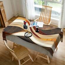 1 / 20 piezas Mantel moderno de lujo, mantel con diseño de rayas de múltiples colores, cubierta de mesa rectangular de poliéster, lavable a máquina, perfecto para decoración de primavera y verano, fiestas, cocina y uso al aire libre - regalo ideal para inauguración de casa y días festivos