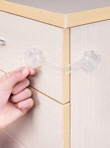 1 Stück transparenter Kunststoff Schranktür Sicherheitsschloss - ein Gummischloss für einfache und schnelle Montage von Schränken und Schubladen, ein multifunktionaler Kunststoffsicherheitsschloss ohne Schrauben oder Magnete, geeignet für Möbel, Schränke, Schubladen, Öfen, Türen, Toilettensitze und große Größen. Weihnachtsdekoration, Weihnachtsgeschenke, Schulmaterial.