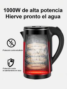 Hervidor de agua caliente de viaje,2L Hervidores eléctricos de acero inoxidable,tetera portátil de doble pared con tacto frío, apagado automático y protección contra el hervido en seco,1000W,luz indicadora LED, base de 360°, caldera para agua. - Tipo de Enchufe A USA (110-127V) - Ver 9