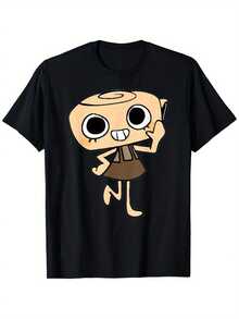 Shelly Dandy's World Plush Costume T-Shirt – Men's Ultra Soft Cotton Tee With Cartoon Character Print, Breathable & Moisture Wicking, Comfort Fit Crew Neck, Perfect Gift For Men & Women - 黑色 - 查看 1