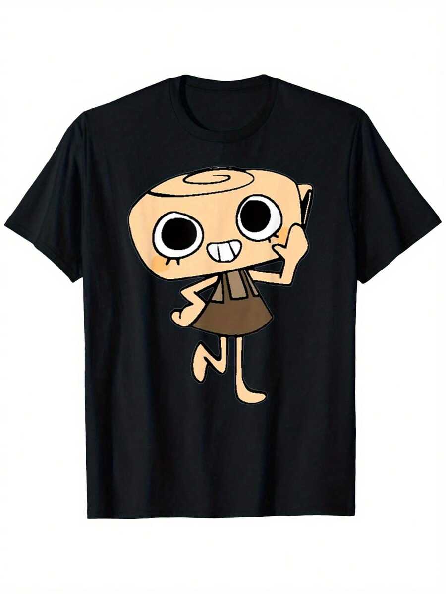 Shelly Dandy's World Plush Costume T-Shirt – Men's Ultra Soft Cotton Tee With Cartoon Character Print, Breathable & Moisture Wicking, Comfort Fit Crew Neck, Perfect Gift For Men & Women - 黑色 - 查看 1