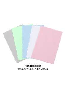 20 片装银质擦拭布，专业珠宝和金银器清洁布，无研磨性，无需动力，非常适合维护和抛光 - 彩色 - 查看 7