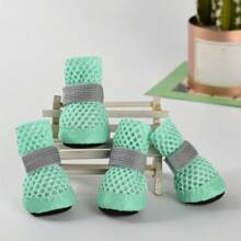 Dog Summer Mesh Shoes, Breathable Dog Non-Slip Boots Pet Paw Cover Anti-Licking Walking Footwear