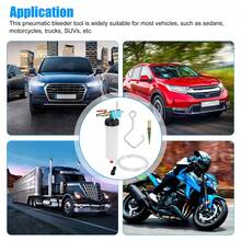 Vacuum Brake Bleeder Car Vehicle Tank Fluid Oil Change Pump Equipment Tool Kit, For Car Motorcycle, Capacity 300ML+73 '' Hose - trắng - Xem 10