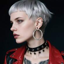 1 pieza Nuevo accesorio de moda para orejas estiradas, aro de acero inoxidable simple para dilataciones de oídos, kit de dilatación de joyería para mujeres