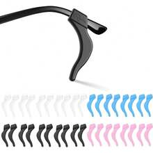20 Pairs Eye Glasses Ear Grippers Anti-Slip Holder, Eyeglass Ear Grips -Silicone Ear Hook, Glasses Ear Grip Sleeve Retainer For Sports Glasses, Sunglasses Reading Glasses - Us-s-22a-4c - View 2