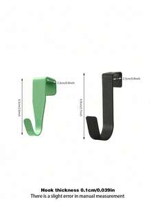 碳钢壁挂式衣架柜门挂钩，壁挂式衣柜衣架柜门挂钩，自动镂空衣架收纳架，衣架（仅适用于2厘米/0.7英寸厚的柜门），不适用于金属丝或其他细长物品 - 彩色 - 查看 2