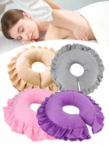 1pc Plush U-Shaped Pillow For Beauty Salon, Massage Facial Pillow, Removable & Washable