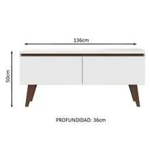 Le Mans Madesa TV Stand Rack For TVs Up To 55'', White - White - View 4