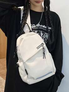 Myco 1pc Unisex Fashion Chest Bag Shoulder Bag Large Capacity Outdoor Sports Phone Pouch - Beige - View 2