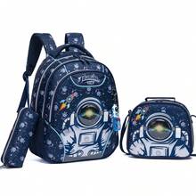 Mochilas fofas para meninos, mochilas escolares para meninos de 8 a 10 anos com lancheira, conjunto de mochilas infantis, mochila de viagem para pré-escola, jardim de infância, alunos do ensino fundamental, mochila para material escolar - Mochila escolar masculina 176 - Ver 9