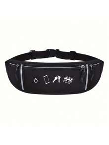 超薄防水腰包 - 便携且宽敞的手机包，适合户外运动爱好者和运动员 - 非常适合男女徒步旅行、跑步、骑自行车和健身活动